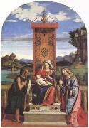 CARACCIOLO, Giovanni Battista The Virgin and Child between John the Baptist and Mary Magdalen (mk05) oil on canvas